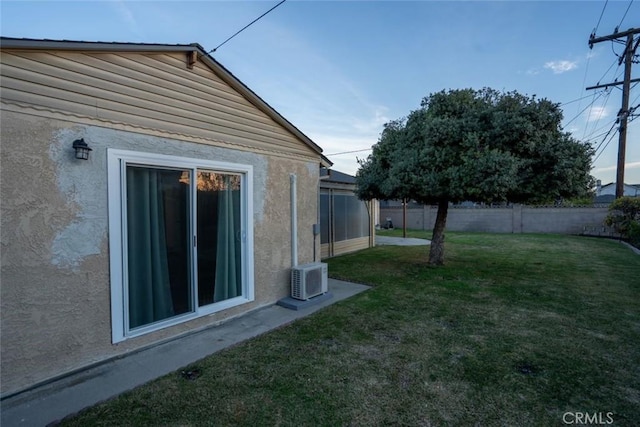 view of yard featuring ac unit