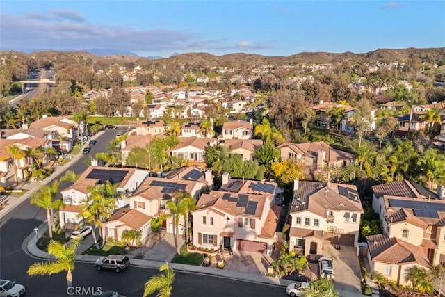 bird's eye view featuring a mountain view