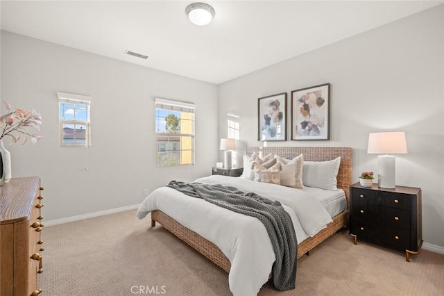 bedroom featuring carpet