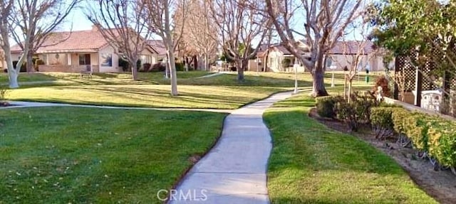 surrounding community featuring a lawn