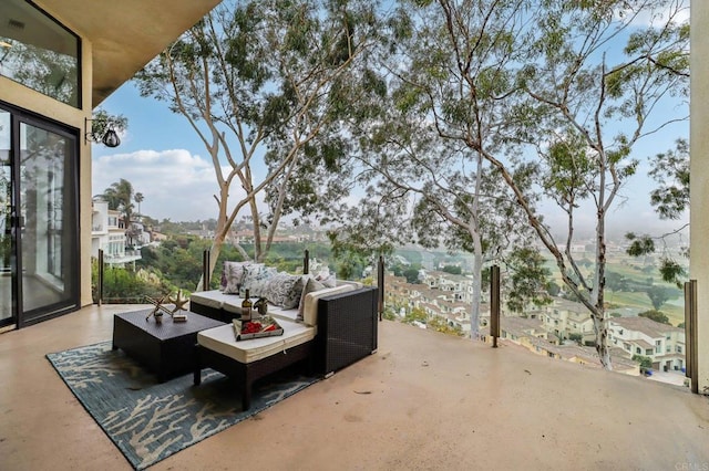 view of patio featuring an outdoor hangout area