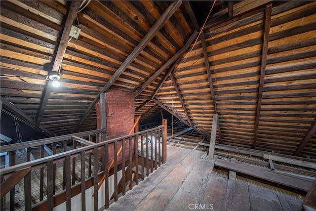 view of attic