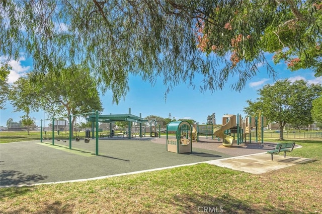 view of jungle gym