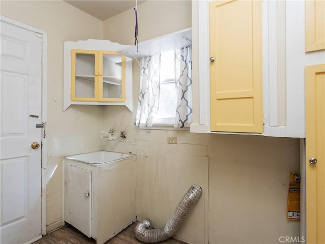 laundry area with sink and cabinets