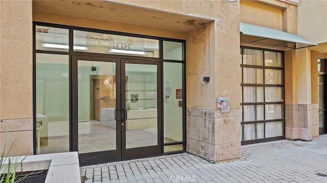 entrance to property with french doors