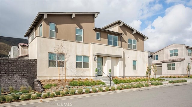 view of front of home with stucco siding