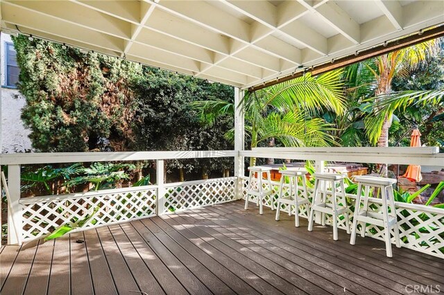 view of wooden deck