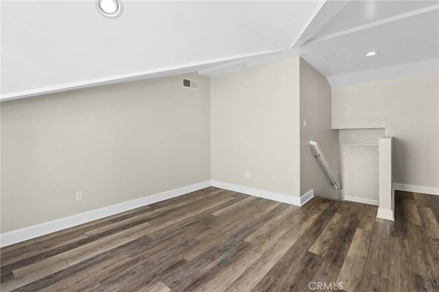 interior space with dark hardwood / wood-style flooring