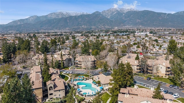10655 Lemon Ave Unit 3706, Rancho Cucamonga, CA 91737 - view of property location with mountains, a pool, and nearby suburban area