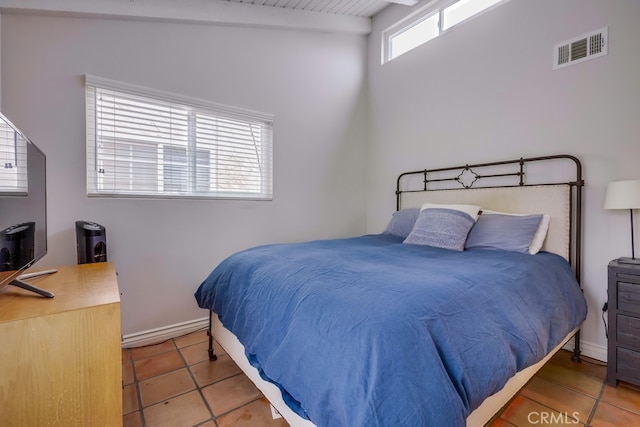 view of tiled bedroom