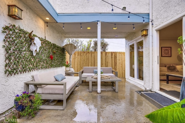 view of patio / terrace with an outdoor hangout area