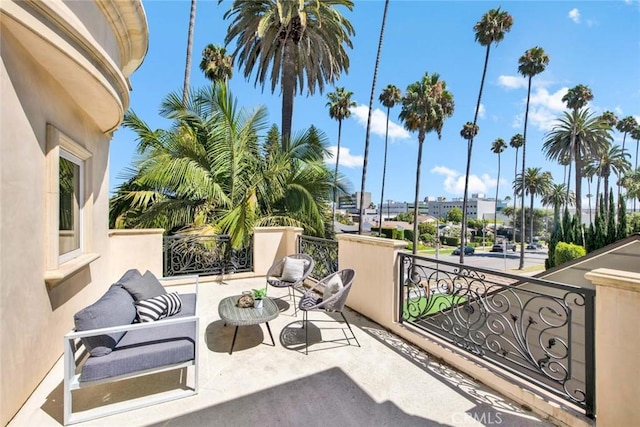 view of patio / terrace featuring a balcony