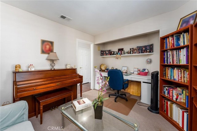 view of carpeted office