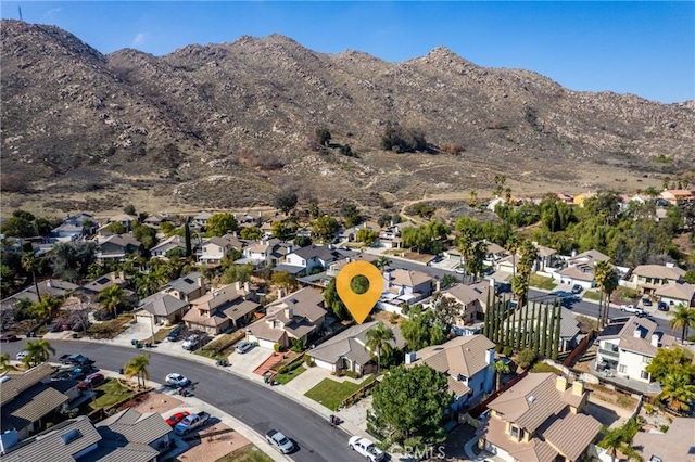 aerial view featuring a mountain view