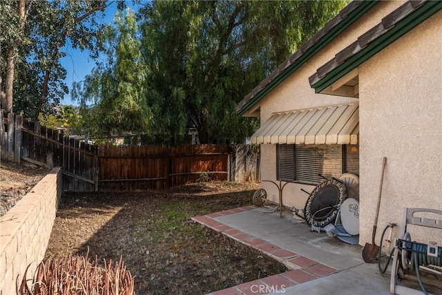 view of yard featuring a patio