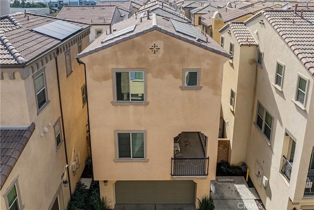 view of property with a garage