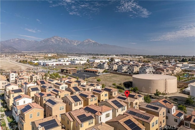 bird's eye view featuring a mountain view