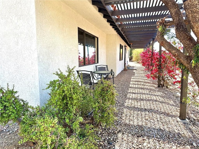 view of patio / terrace featuring a pergola