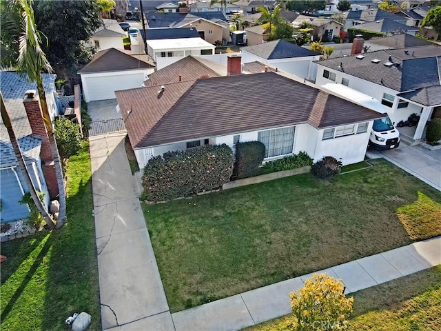 drone / aerial view featuring a residential view