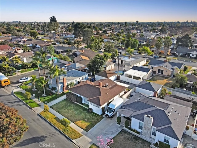 aerial view featuring a residential view