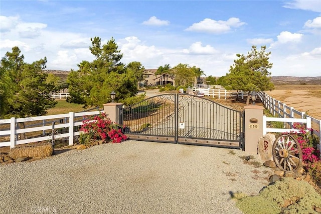 41700 Jojoba Hills Cir, Aguanga, CA 92536 - view of gate with a rural view