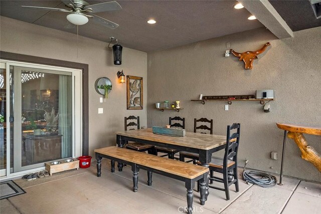 41700 Jojoba Hills Cir, Aguanga, CA 92536 - dining space featuring ceiling fan