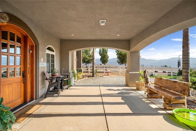 41700 Jojoba Hills Cir, Aguanga, CA 92536 - view of patio / terrace with a mountain view