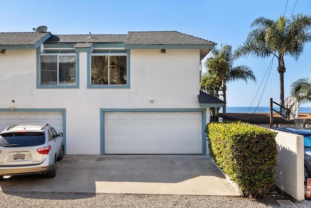 view of property exterior featuring a garage