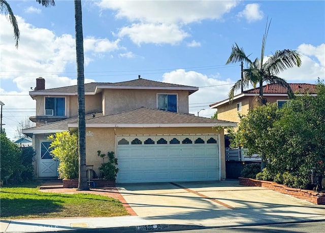 view of front facade featuring a garage