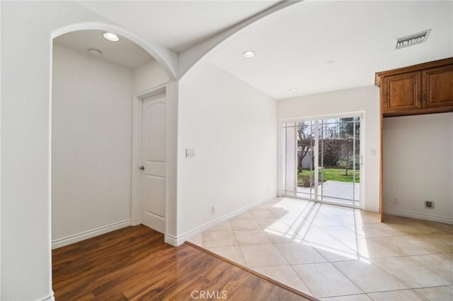 view of tiled spare room