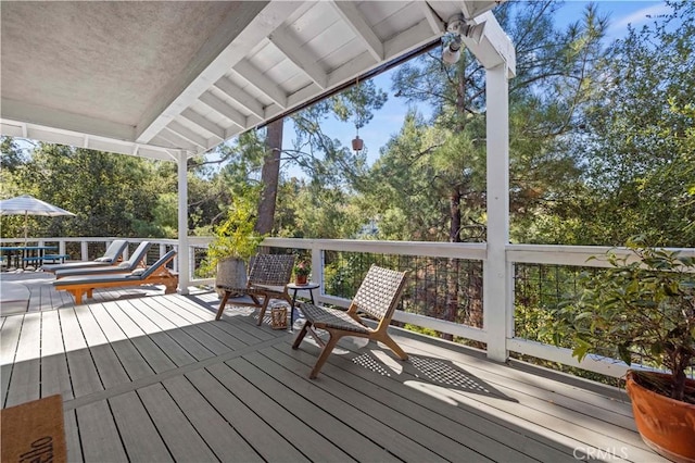 view of wooden deck