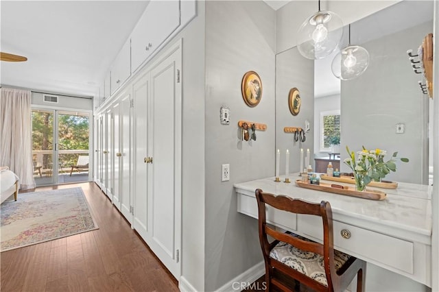 bathroom featuring hardwood / wood-style flooring