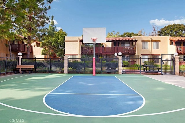 view of basketball court