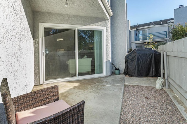 656 Westlake St, Encinitas, CA 92024 - view of patio featuring fence and grilling area