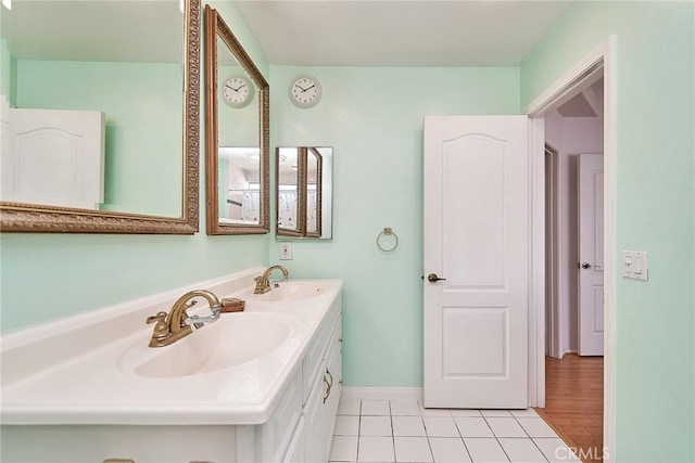 bathroom featuring vanity and tile patterned floors