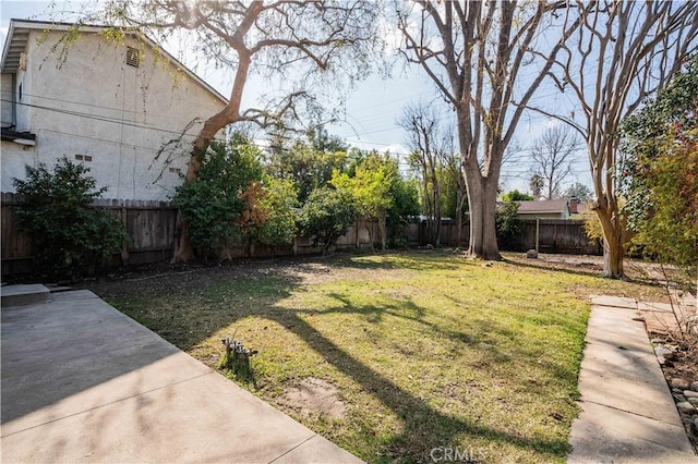 view of yard with a patio