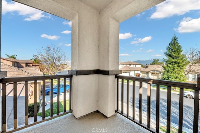 balcony featuring a residential view