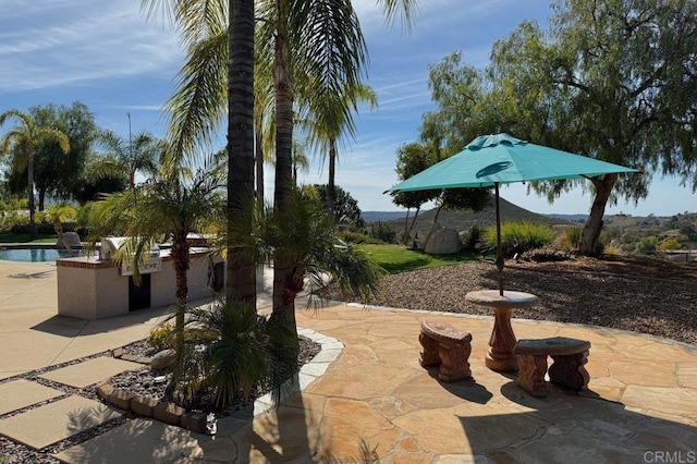 view of patio featuring area for grilling