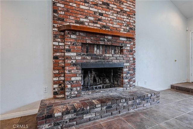 room details with a fireplace