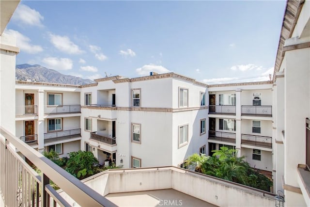 balcony with a mountain view