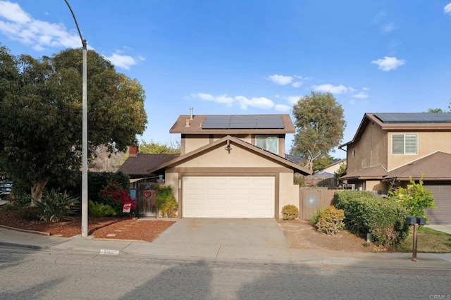 front of property featuring solar panels