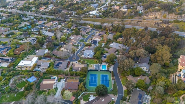 bird's eye view featuring a residential view