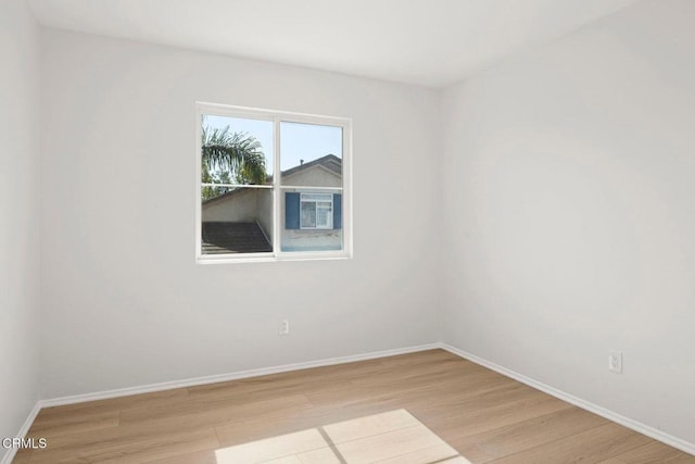 empty room featuring light wood-type flooring