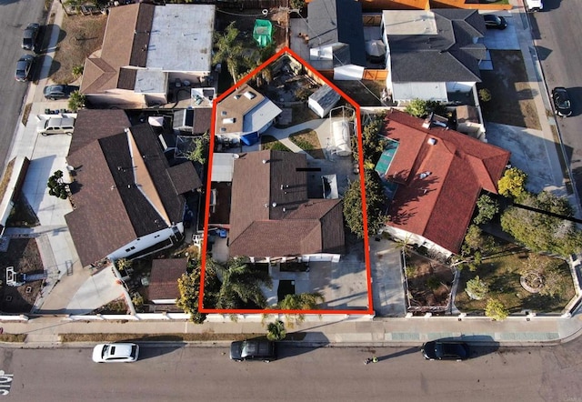 bird's eye view featuring a residential view