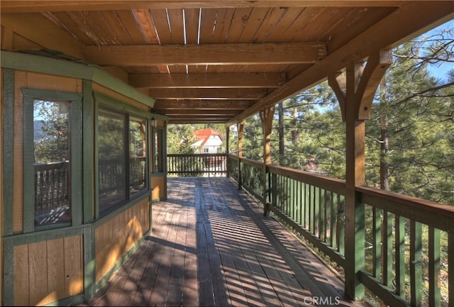 view of wooden deck