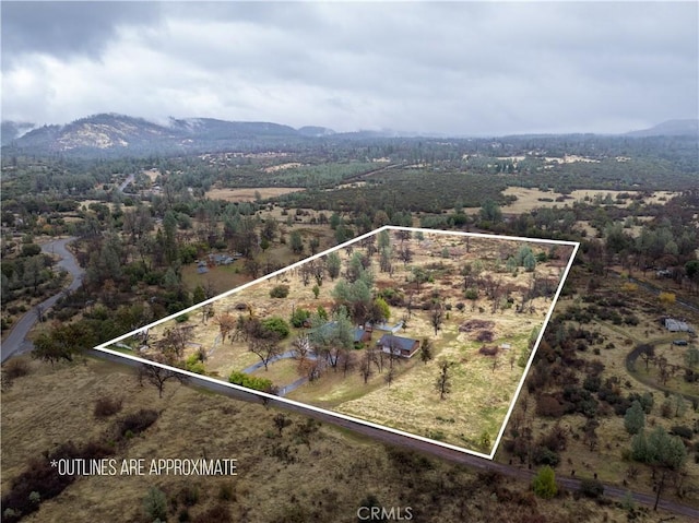 aerial view featuring a mountain view