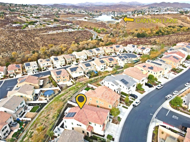 aerial view featuring a mountain view