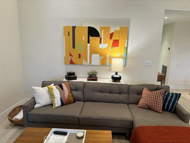 living room featuring hardwood / wood-style flooring