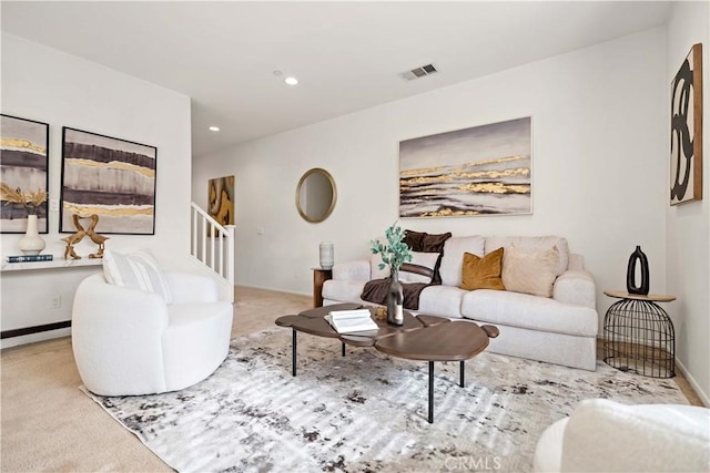 view of carpeted living room