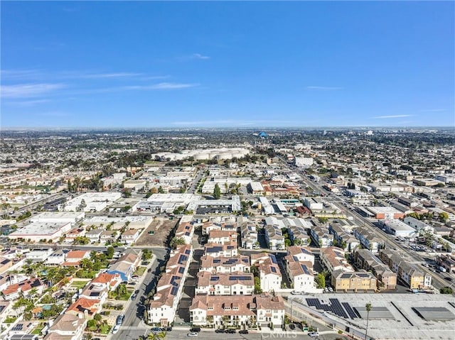 bird's eye view with a city view